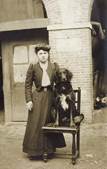 Cocker: Woman with Cocker Spaniel