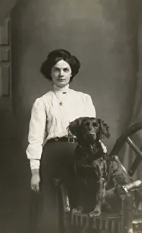 Cocker: Woman with Cocker Spaniel