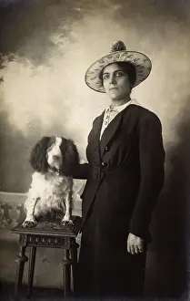 Cocker: Woman with Cocker Spaniel