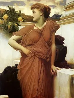 Cistern: Woman in Colonnade, by Leighton