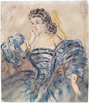1802: Woman in a crinoline