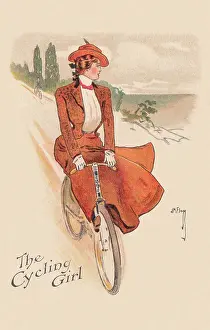 Flagg: Woman Cycling