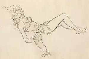 John Noott Galleries: Woman with dachshund