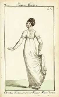 Costume Parisien: Woman dancing at a ball, Paris, 1802