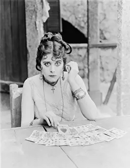 Trance: Woman with a deck of cards