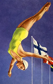 Woman Diving