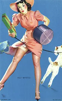Leash: Woman and Dog on Leash