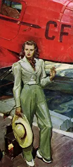 Smokes: Woman dressed for Flying