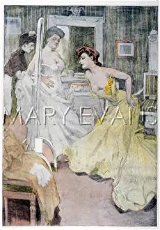 C1908: WOMAN DRESSING C1908