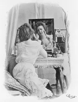 Petticoats: WOMAN AT DRESSING TABLE