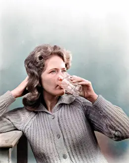 Woman drinking water