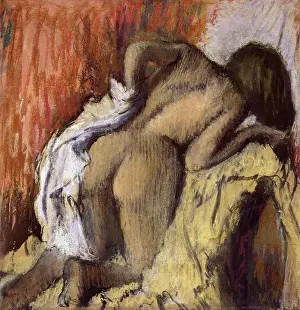 Towels: Woman Drying Herself, by Degas
