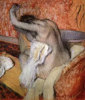 Towels: Woman Drying Herself, by Degas