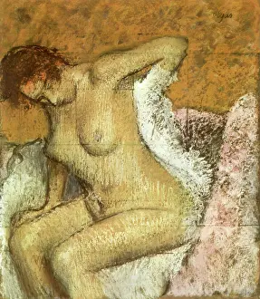Bending: Woman Drying Herself, by Degas