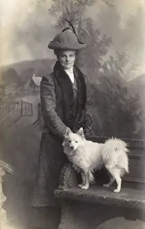 Eskimo: Woman and her Eskimo dog
