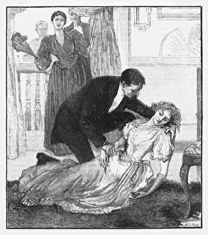 Swooning: WOMAN FAINTS