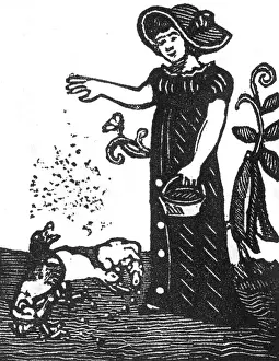 Apr17: Woman feeding ducks