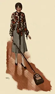 Cleans: Woman with Floor Mop