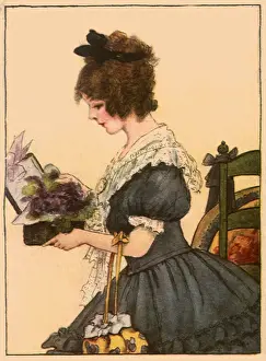 Dangling: Woman with Flowers