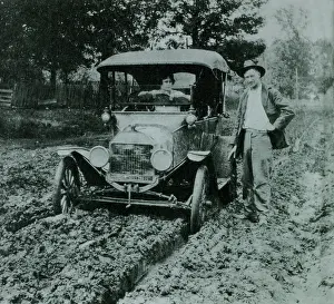 Middle Aged: Woman in Ford Model T Car