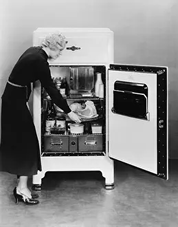 Fridge: Woman at the fridge