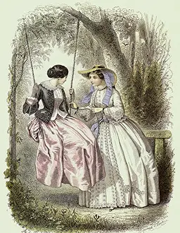 Bday: Woman and Friend on Swing