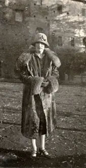 Wrapped: A woman in a fur coat