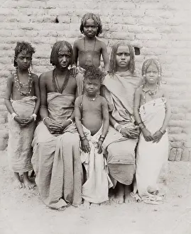 Sibling: Woman with a group of children, Egypt