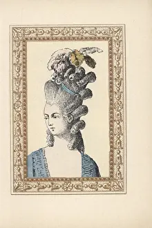 Uzanne: Woman in hairstyle with ringlets and plumes