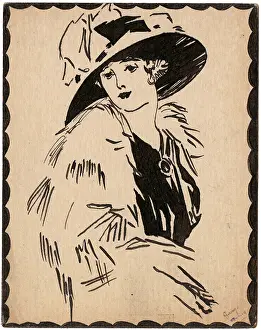Ranstead: Woman in a hat by George Ranstead