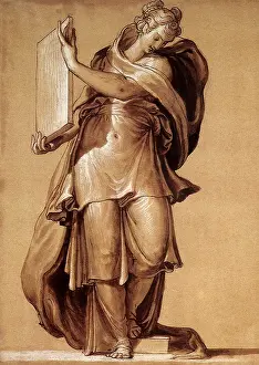 Salviati: Woman Holding Up a Tablet