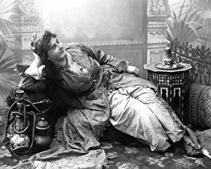 Hookah: Woman with hookah, Egypt