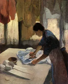 Ironing: Woman Ironing, by Degas