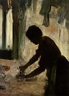 Ironing: A Woman Ironing, by Degas