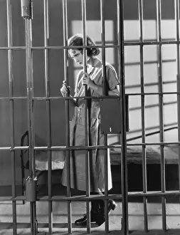 Jails: Woman in jail cell