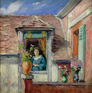 Lebasque: Woman looking out of a window
