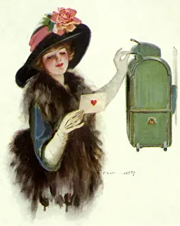 Mailbox: Woman and Love Letter