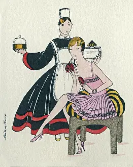 Underslip: Woman and maid