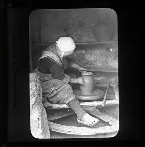 Ananda: Woman making pottery, Brittany