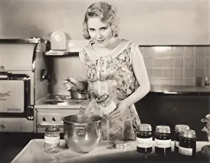 Batches: Woman making preserves
