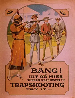 Aims: Woman, Men in Trapshoot