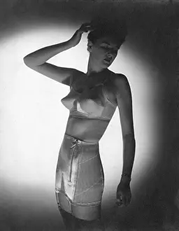 Underclothes: Woman modelling underwear