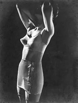 Underclothes: Woman modelling underwear