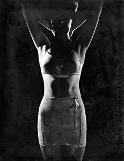 Underclothes: Woman modelling underwear