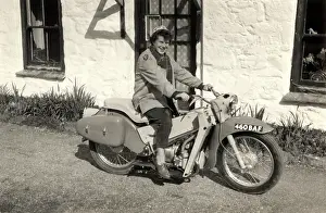 Motorbikes: Woman and motorcycle