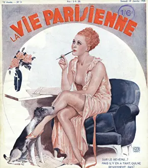Undergarments: Woman in negligee