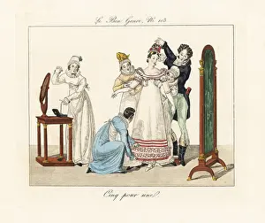 Cinq: A woman is pampered by her staff