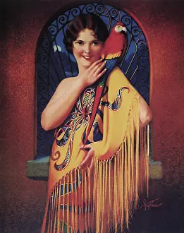 Pressler: Woman with Parrot