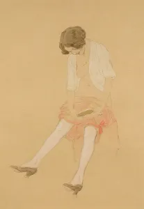 John Noott Galleries: Woman partly dressed by Raphael Kirchner