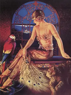 Harem: Woman with Peacock Fan